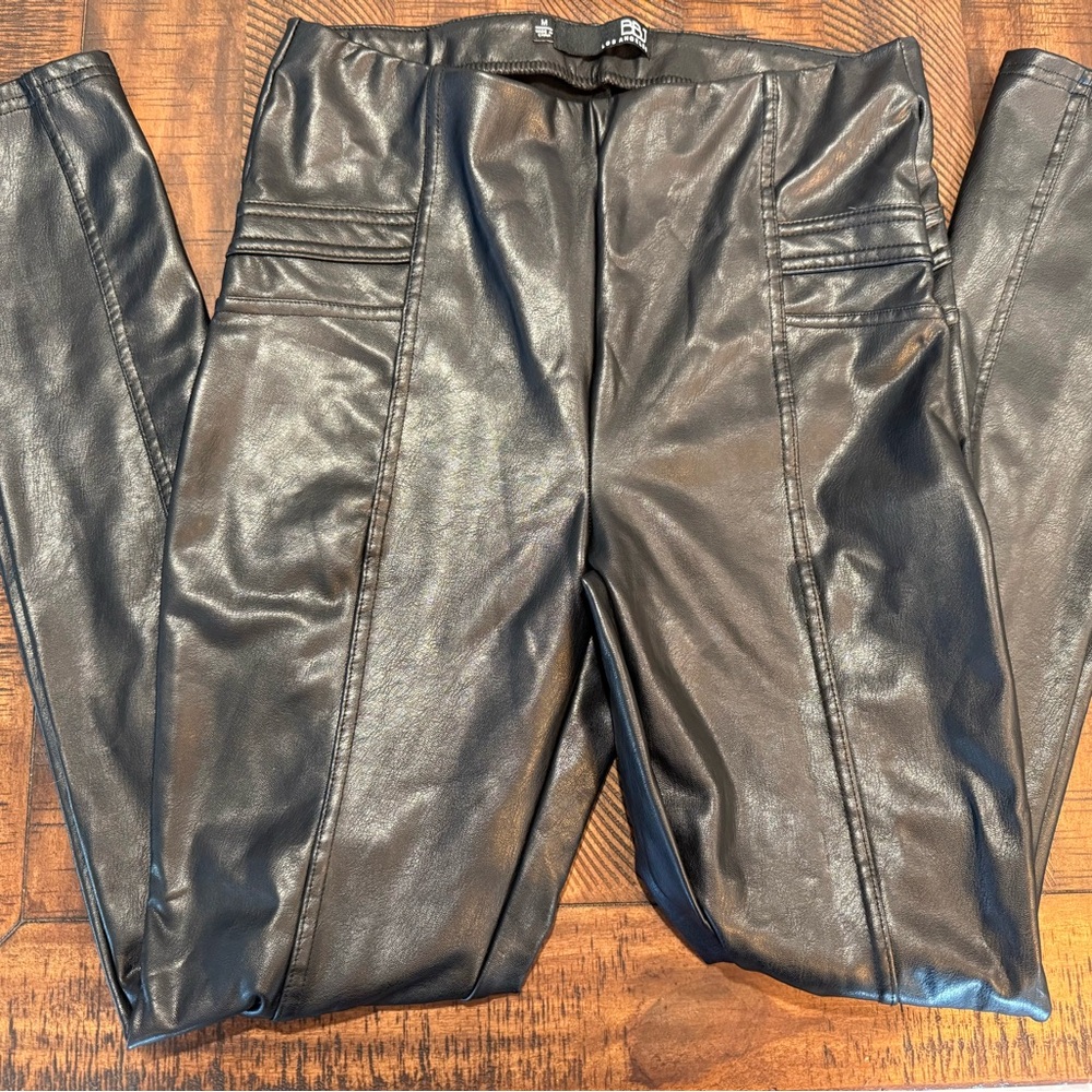 Black Faux Leather Leggings